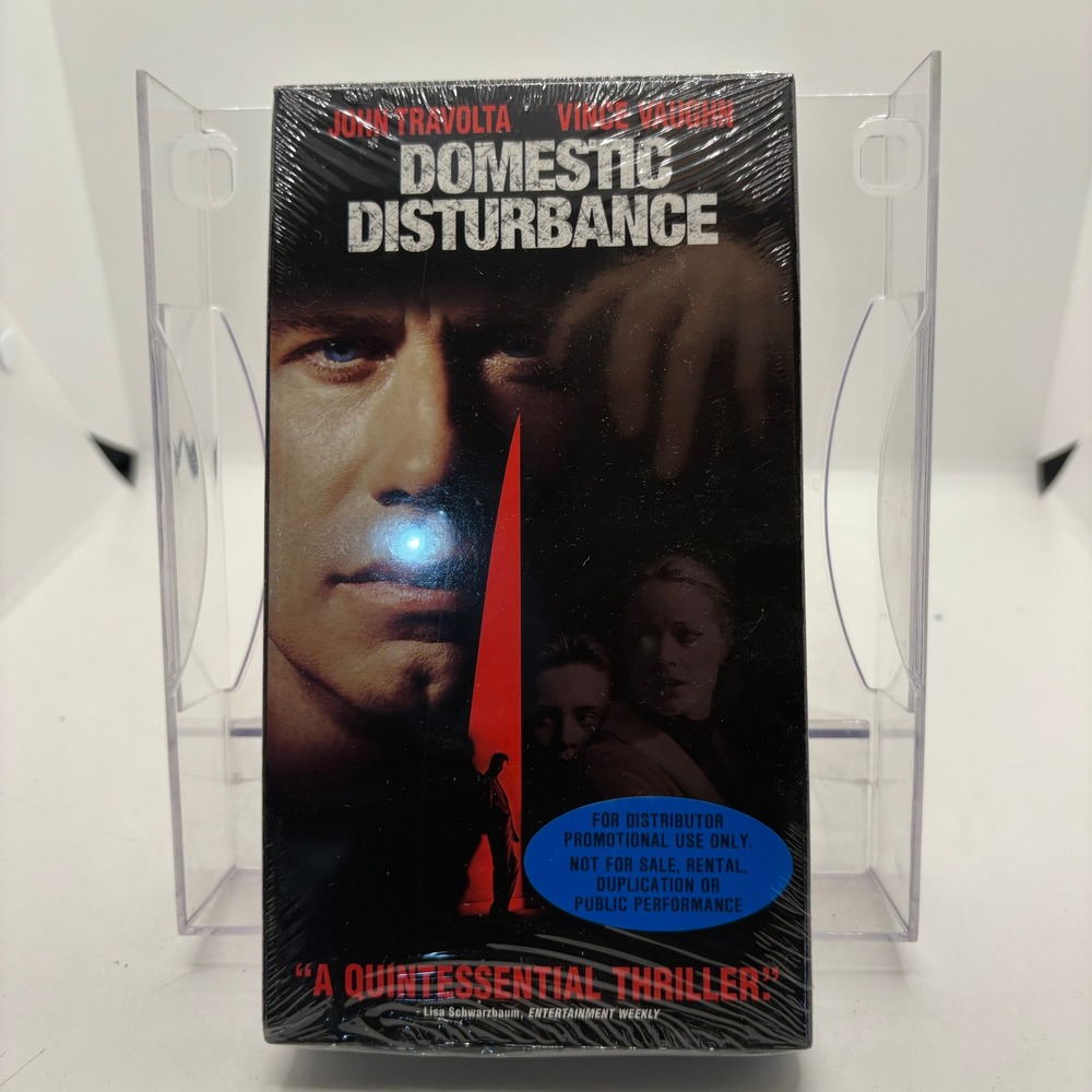 Domestic Disturbance VHS John‎ Travolta Vince Vaughn Promo Sealed Tape
